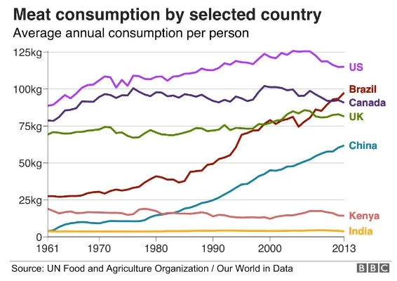 全球肉类消耗排行榜，惊人消耗量排名揭示！